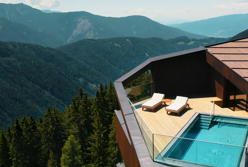 Forestis Dolomites spa and pool area